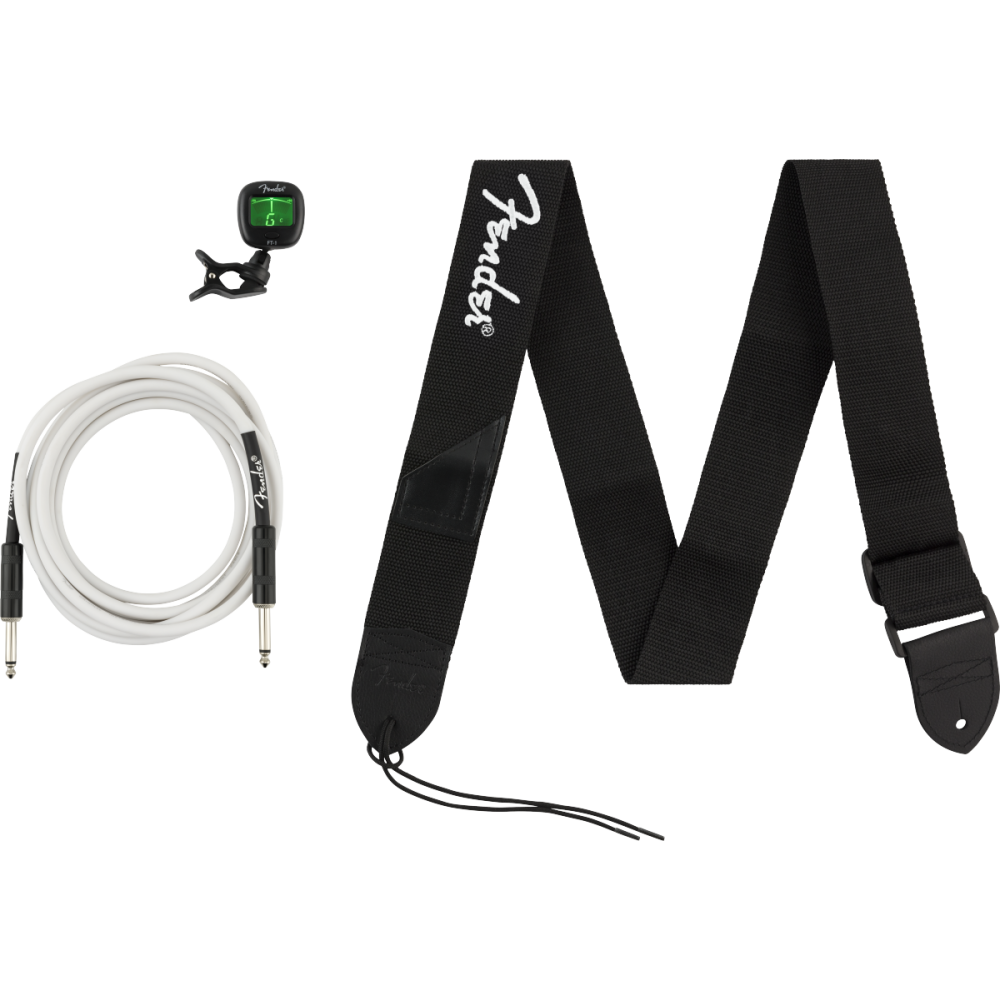 Fender Accessories Bundle Pack -- Cable, Tuner, Strap