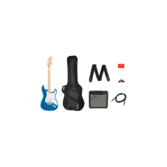 Squier Affinity Series Stratocaster HSS Pack, Maple Fingerboard, Lake Placid Blue, Gig Bag, 15G - 230V UK