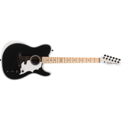 Fender Jack White Triplesonic Acoustasonic Telecaster with Case, Maple Fingerboard, White Pickguard, Satin Arctic White