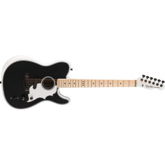 Fender Jack White Triplesonic Acoustasonic Telecaster with Case, Maple Fingerboard, White Pickguard, Satin Arctic White
