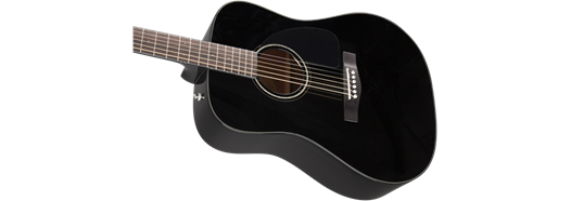 Fender CD-60 Dreadnought V3 w/Case, Walnut Fingerboard, Black