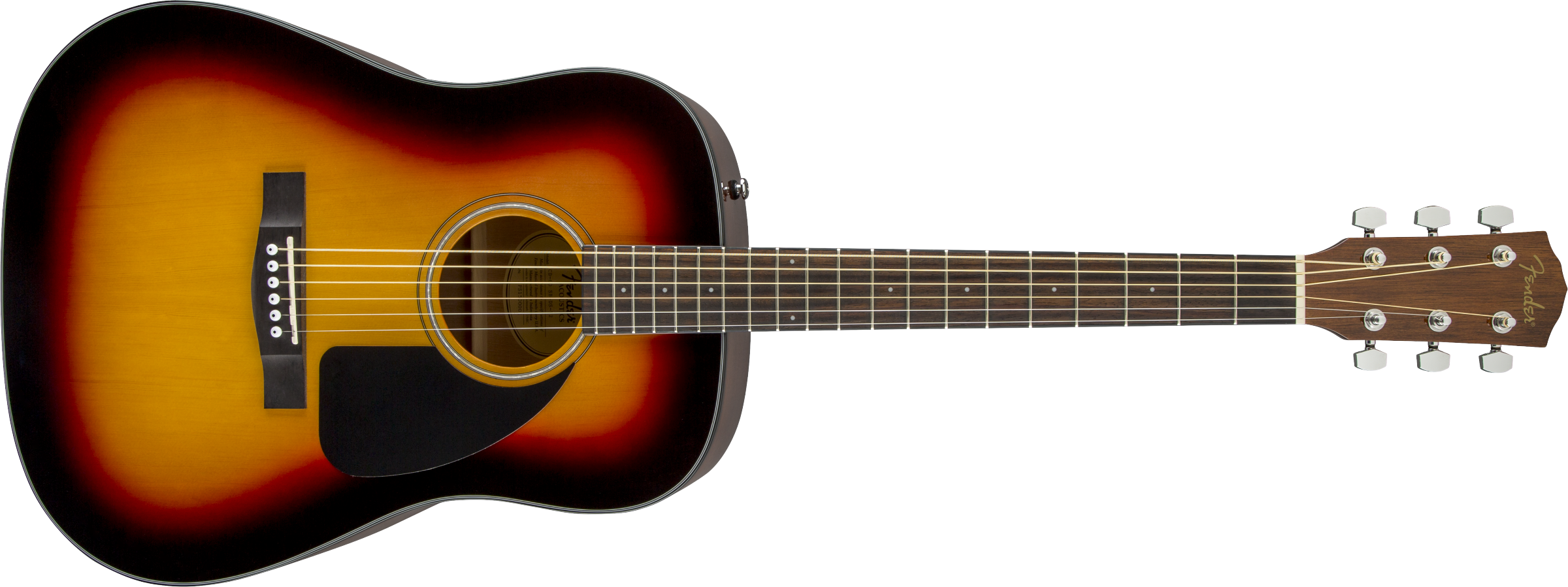 Fender CD-60 Dreadnought V3 w/Case, Walnut Fingerboard, Sunburst