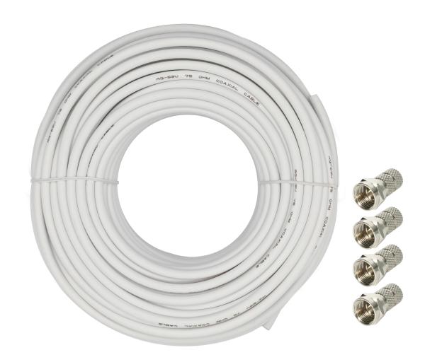 RIDEM Cavo sat 6mm - 25mt bianco