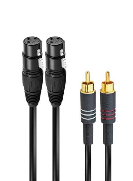RIDEM Cavo audio 2 XRL f a 2 RCA m 1,5mt