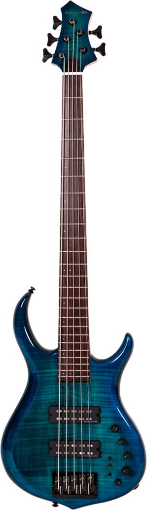 MARCUS MILLER M7 ALDER-5 FRETLESS (2ND GEN) TBL TRANS BLUE