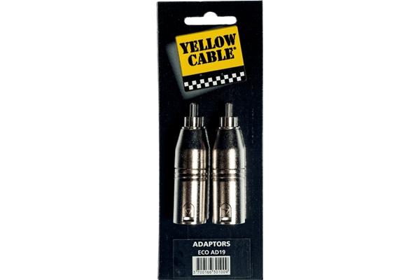 Yellow Cable AD19 Adattatore RCA Maschio/XLR Maschio 2 Pcs