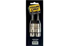 Yellow Cable AD26 Adattatore Jack TRS Maschio/XLR Femmina 2 Pcs