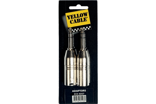 Yellow Cable AD27 Adattatore Jack TRS Maschio/XLR Maschio 2 Pcs