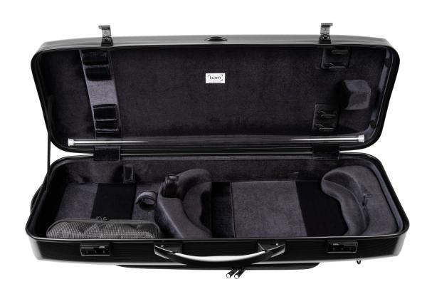BAM ITALIA 5301XLSC HIGHTECH OBLONG VIOLA CASE SILVER CARBON