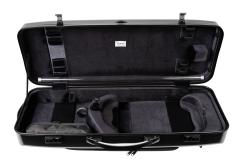 BAM ITALIA 5301XLSC HIGHTECH OBLONG VIOLA CASE SILVER CARBON