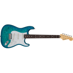 Fender 2024 Collection Made in Japan Hybrid II Stratocaster, Maple Fingerboard, Flame Sunset Orange Transparent