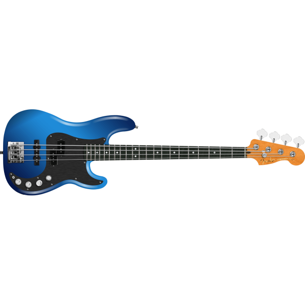 Fender American Ultra II Precision Bass, Ebony Fingerboard, Noble Blue