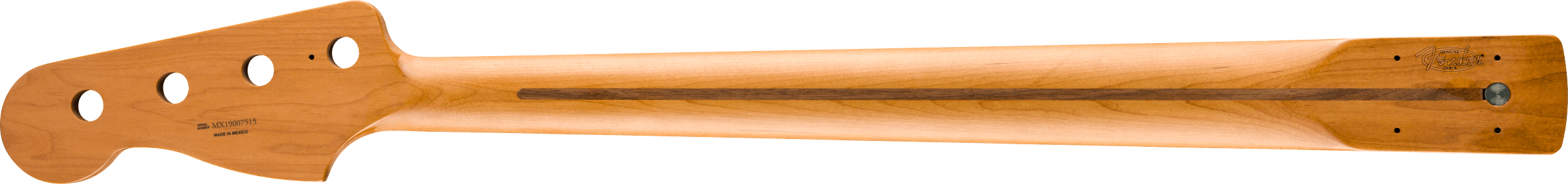 Fender Roasted Maple Precision Bass Neck, 20 Medium Jumbo Frets, 9.5", Maple, C Shape