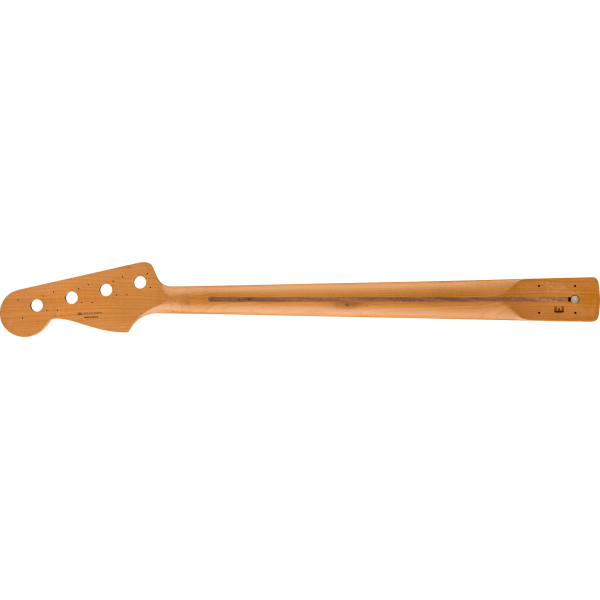 Fender "Satin Roasted Maple Jazz Bass Neck, 20 Jumbo Frets, 12"", Maple, Flat Oval Shape"