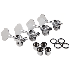Fender "Deluxe ""F"" Stamp Bass Tuning Machines, Left-Hand, (4), Chrome"