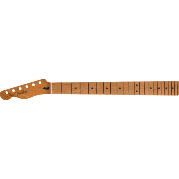 Fender "Satin Roasted Maple Telecaster LH Neck, 22 Jumbo Frets, 12"", Maple, Flat Oval Shape"