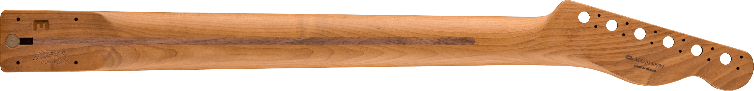 Fender Satin Roasted Maple Telecaster® LH Neck, 22 Jumbo Frets, 12", Maple, Flat Oval Shape