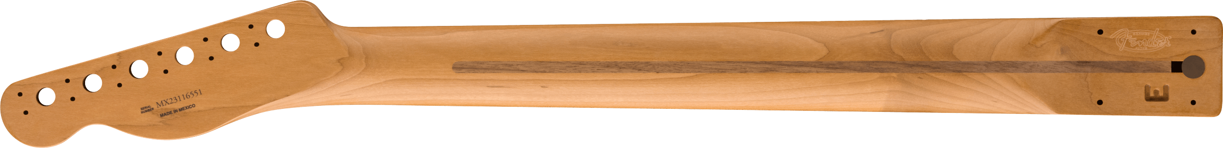 Fender Satin Roasted Maple Telecaster® Neck, 22 Jumbo Frets, 12", Rosewood, Flat Oval Shape