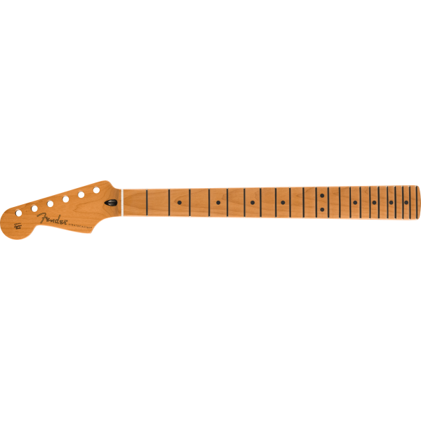 Fender "Satin Roasted Maple Stratocaster LH Neck, 22 Jumbo Frets, 12"", Maple, Flat Oval Shape"