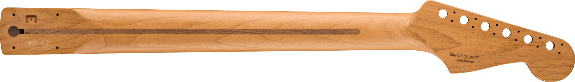 Fender Satin Roasted Maple Stratocaster® LH Neck, 22 Jumbo Frets, 12", Maple, Flat Oval Shape