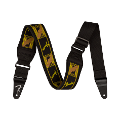 Fender "Swell Neoprene Strap, Blk/Ylw/Brn Mono, 2.5"""