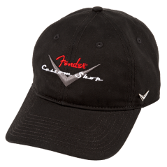 Fender Custom Shop Baseball Hat, Black, One Size Fits Most