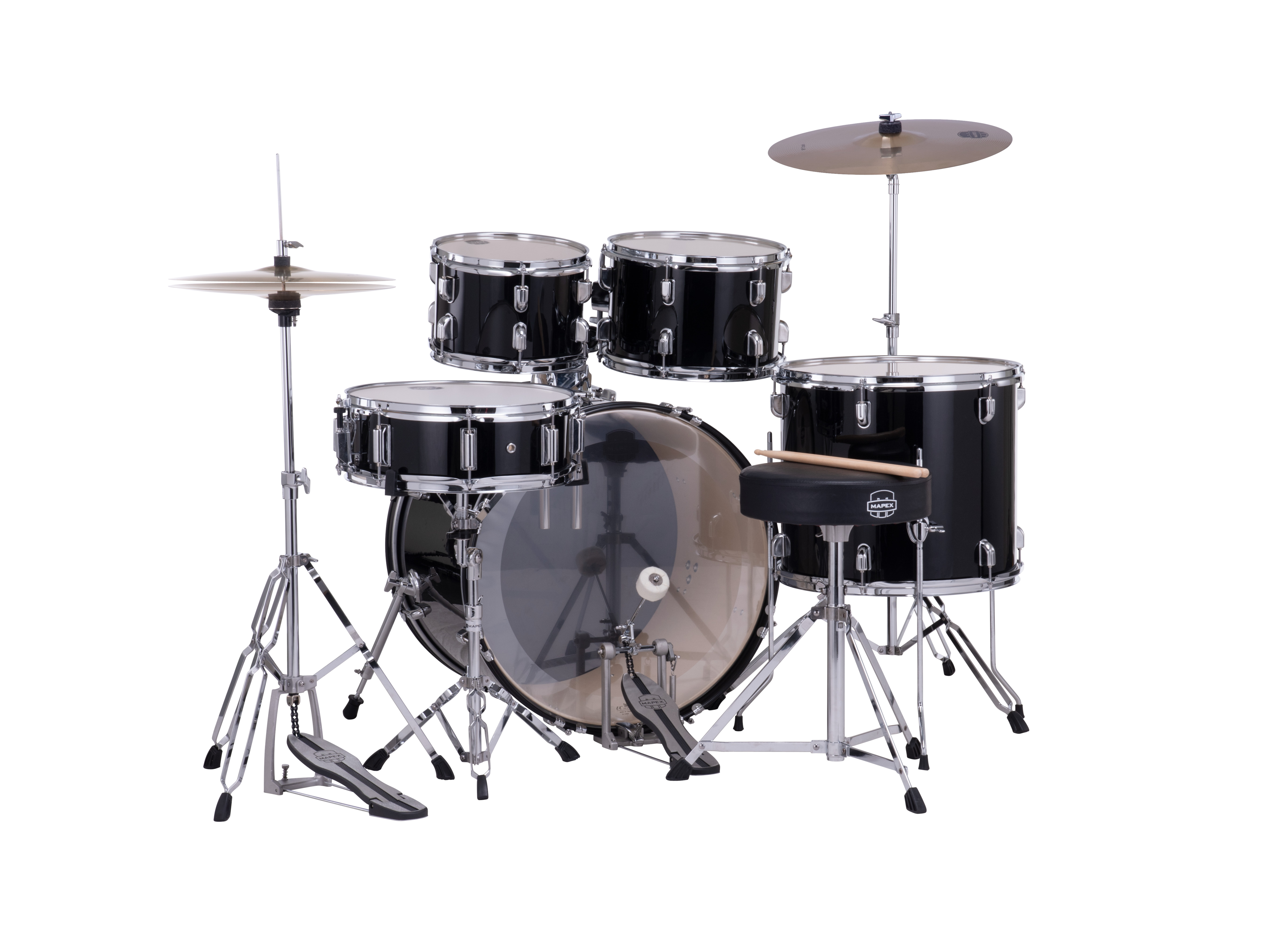 MAPEX IT CM5294FTCDK COMET ROCK 5 PEZZI DARK BLACK CON PIATTI