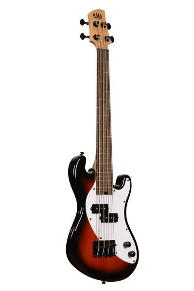 Kala UBASS-SB-TB-FL - Solid body 4 corde FRETLESS - Tobacco Burst c/borsa