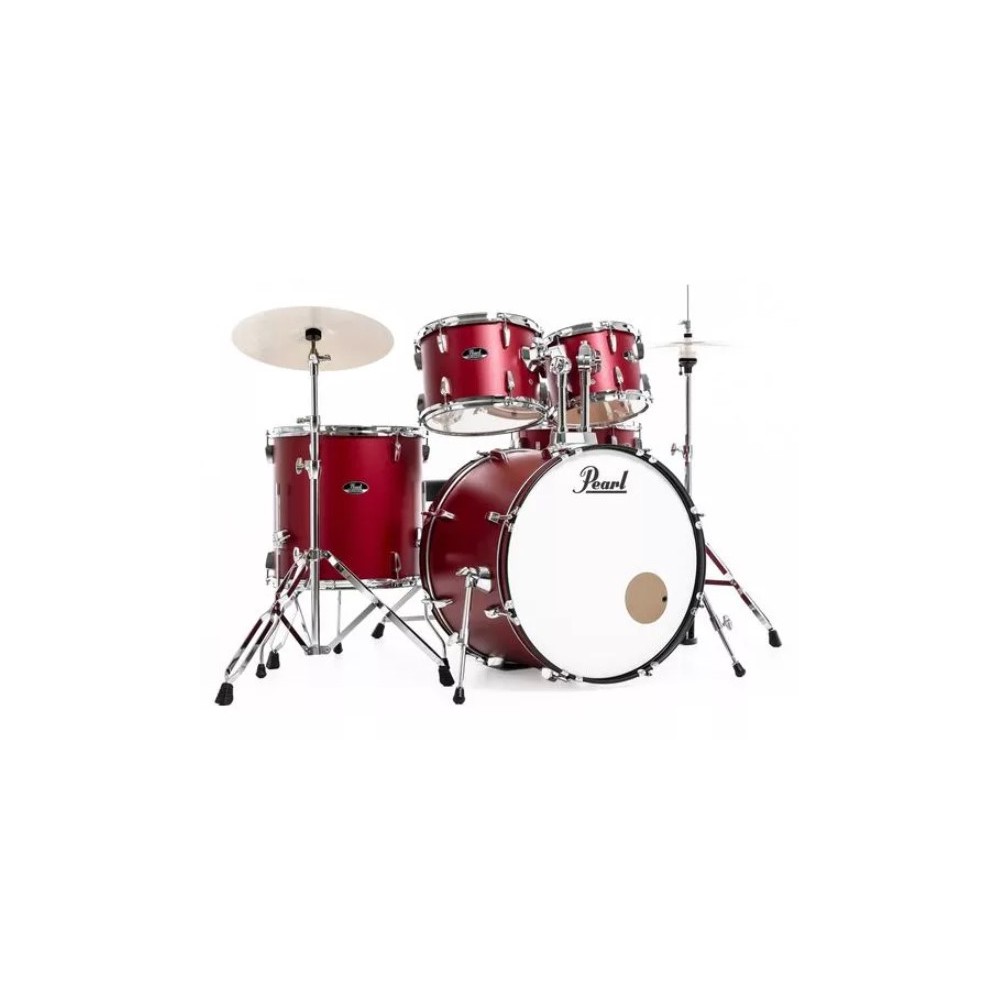 PEARL RS525SBC/C747 Roadshow Plus 22” Matte Red - BATTERIA ACUSTICA 5 PEZZI CON HARDWARE E 3 PIATTI SABIAN