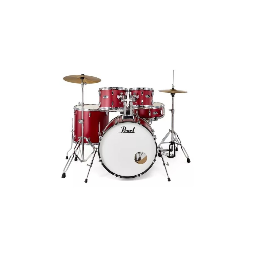PEARL RS505BC/C747 Roadshow Plus 20” Matte Red - BATTERIA ACUSTICA 5 PZ CON HARDWARE E PIATTI SABIAN