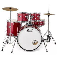 PEARL RS505BC/C747 Roadshow Plus 20” Matte Red - BATTERIA ACUSTICA 5 PZ CON HARDWARE E PIATTI SABIAN