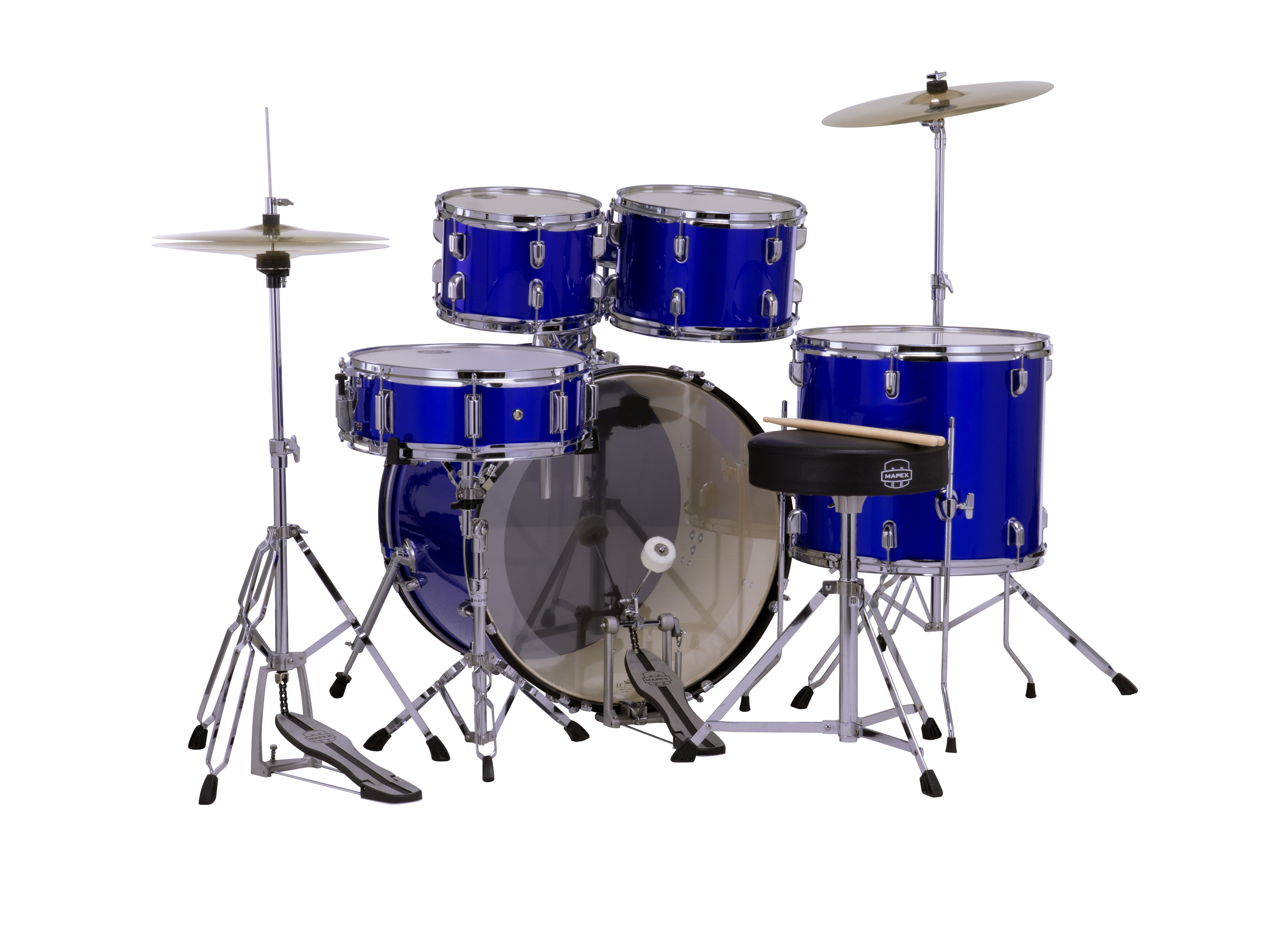 MAPEX IT CM5294FTCIB COMET ROCK 5 PEZZI INDIGO BLUE CON PIATTI