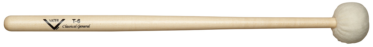 Vater VMT6 T6 Ultra Staccato Timpani, Drumset Cymbal Mallet - L: 14 1/2 36.83cm D: 0.645 1.64cm