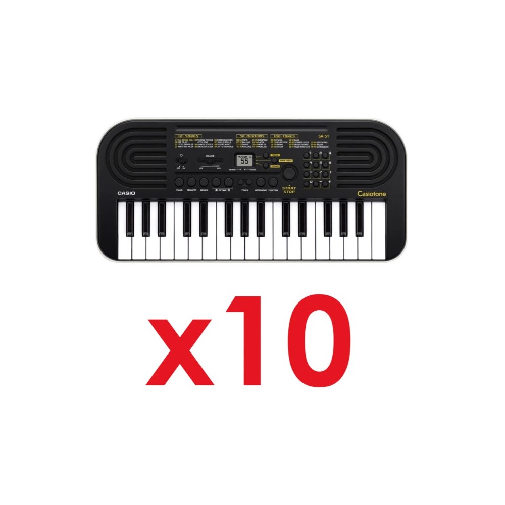 Casio SA-51 Nera - tastiera scolastica 32 tasti mini - 10 pezzi - back to school