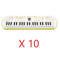 CASIO SA80 - TASTIERA 44 TASTI MINI BIANCA / GIALLO LIMONE - 10 pezzi - back to school