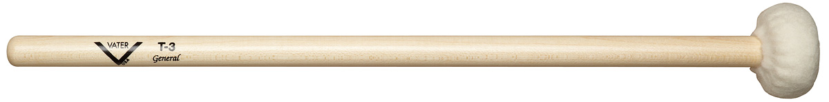 Vater VMT3 T3 Ultra Staccato Timpani, Drumset Cymbal Mallet - L: 14 1/2 36.83cm D: 0.565 1.44cm