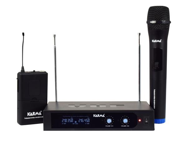 KARMA Doppio radiomicrofono VHF palmare archetto
