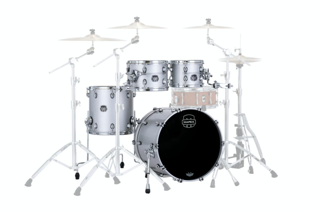 MAPEX IT SE504XBPD SATURN EVOLUTION BIRCH FUSION 4 PEZZI IRIDIUM SILVER