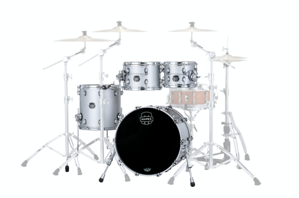 MAPEX IT SE504XBPD SATURN EVOLUTION BIRCH FUSION 4 PEZZI IRIDIUM SILVER