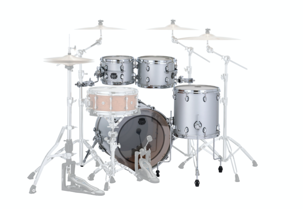 MAPEX IT SE504XBPD SATURN EVOLUTION BIRCH FUSION 4 PEZZI IRIDIUM SILVER