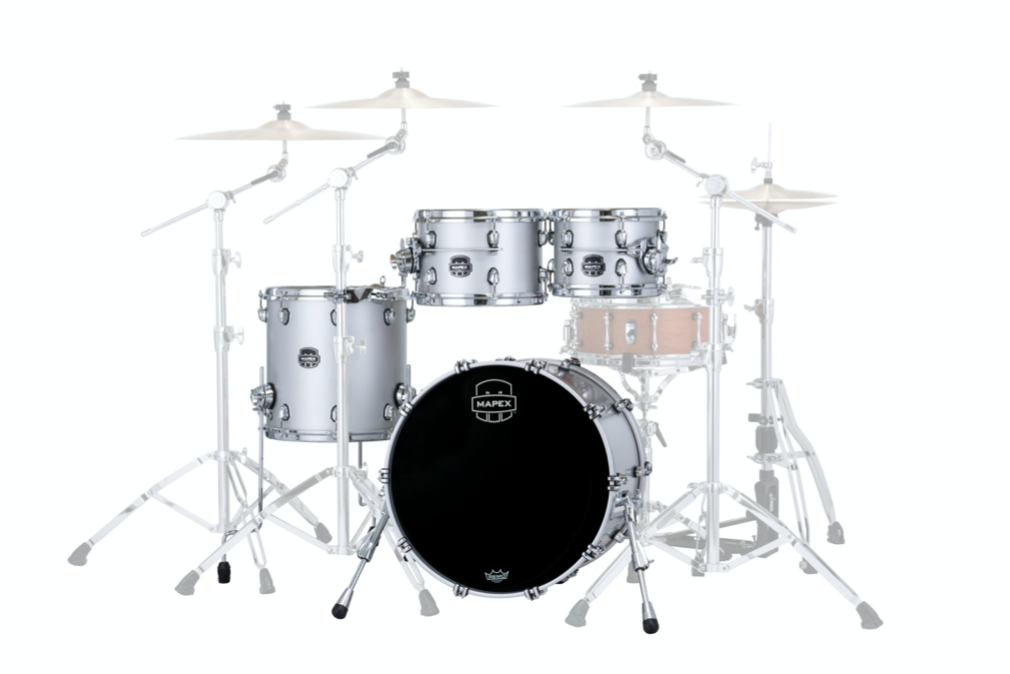 MAPEX IT SE504XMPD SATURN EVOLUTION MAPLE FUSION 4 PEZZI IRIDIUM SILVER