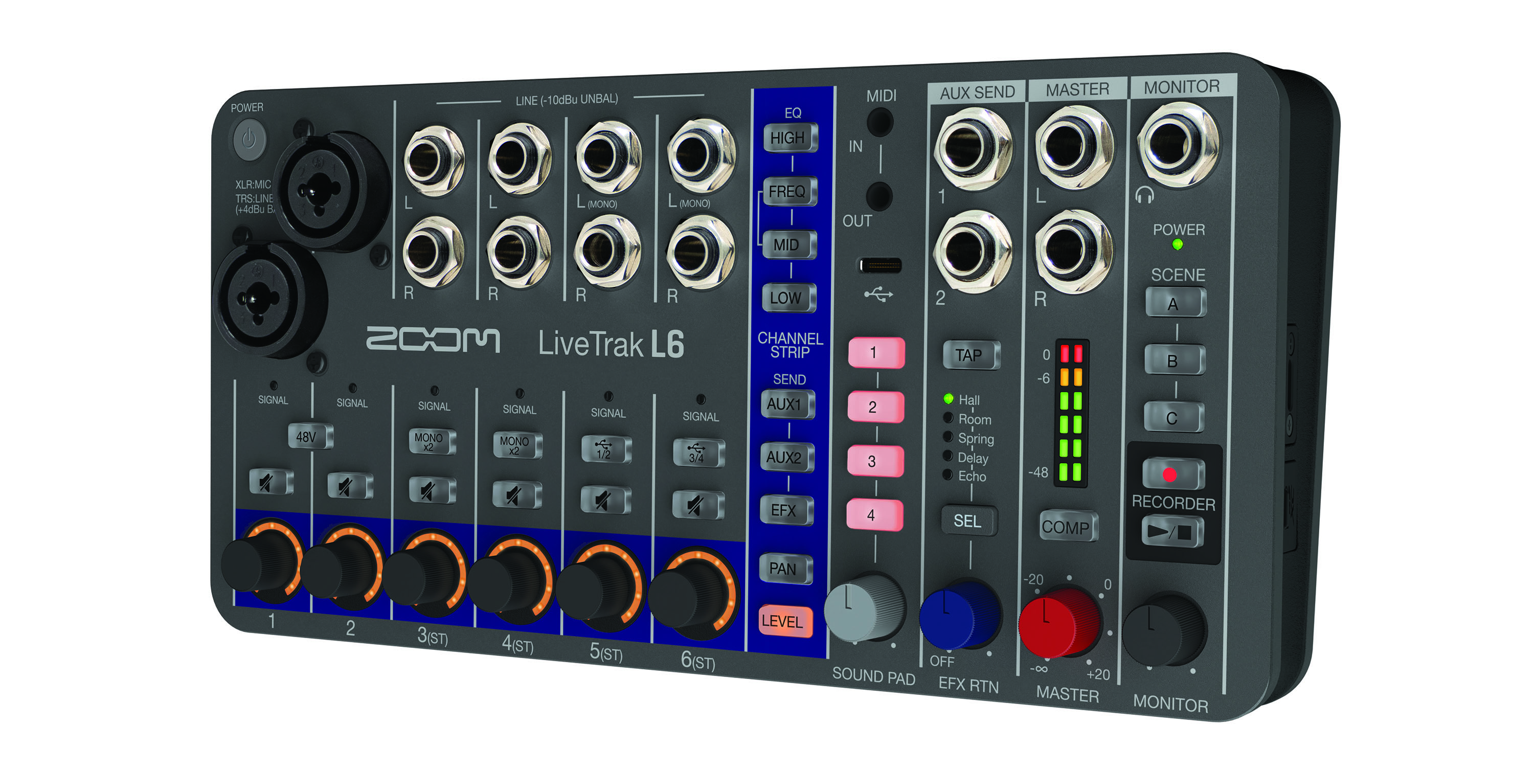 Zoom L6 MIXER DIGITALE 6 CANALI - 32 Bit Floating Point