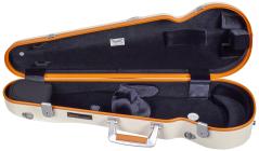 BAM ITALIA BAM SUP2002XLWO CUSTODIA "HIGHTECH" SUPREME ICE CONTOURED IN POLICARBONATO PER VIOLINO - WHITE - ORANGE VERSION