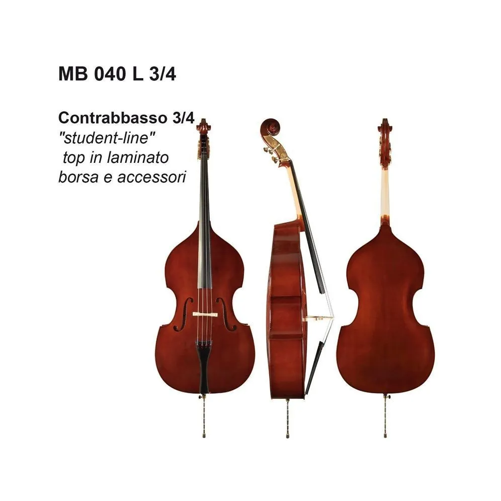 DAM MB040L34 Contrabbasso 3/4 da studio + BORSA