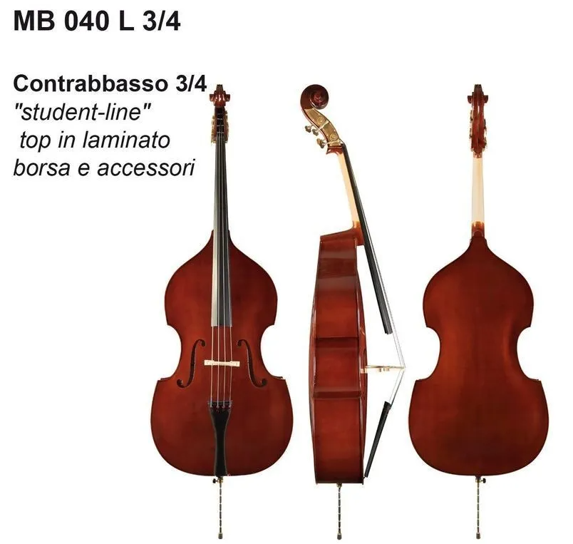 DAM MB040L34 Contrabbasso 3/4 da studio + BORSA