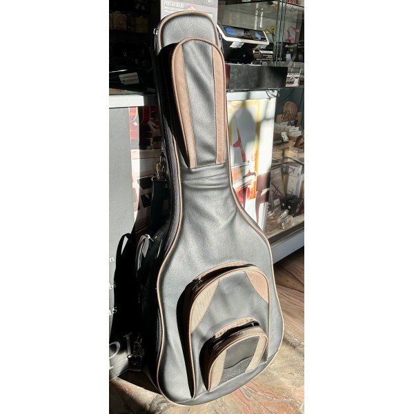 CUSTODIA IN ECOPELLE E TESSUTO IMBOTTITA PER CHITARRA ACUSTICA