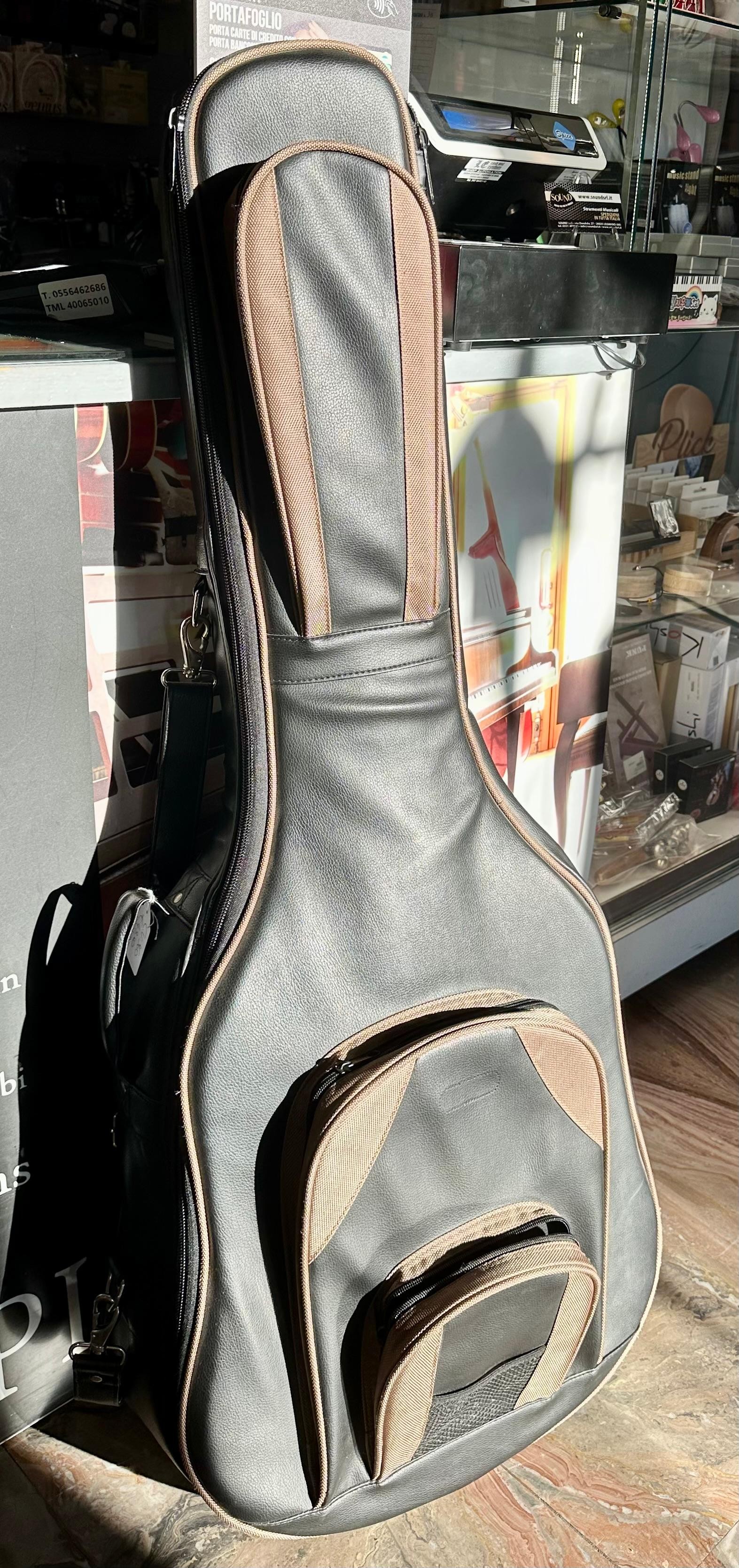 CUSTODIA IN ECOPELLE E TESSUTO IMBOTTITA PER CHITARRA ACUSTICA