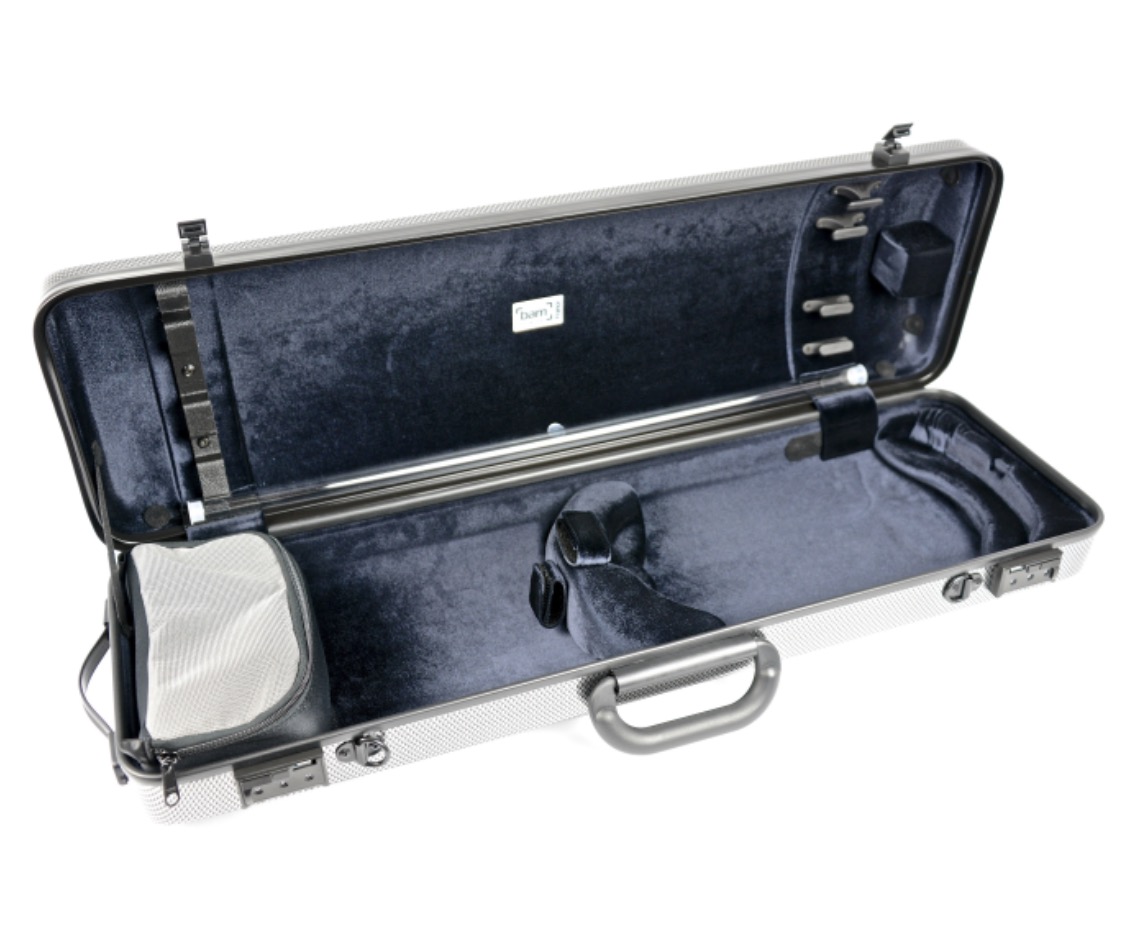 BAM ITALIA 2001XLSC CUSTODIA HIGHTECH OBLONG PER VIOLINO - SILVER CARBON