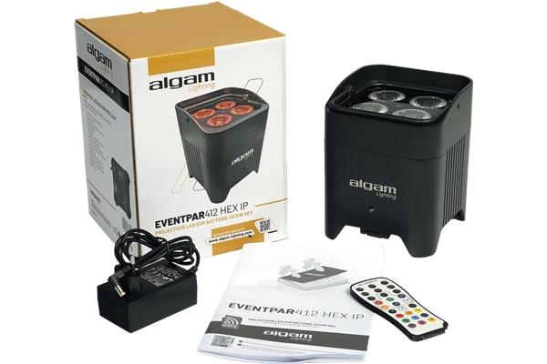 Algam Lighting EVENTPAR412-HEX-IP 4x12W RGBWA-UV IP65 a Batteria