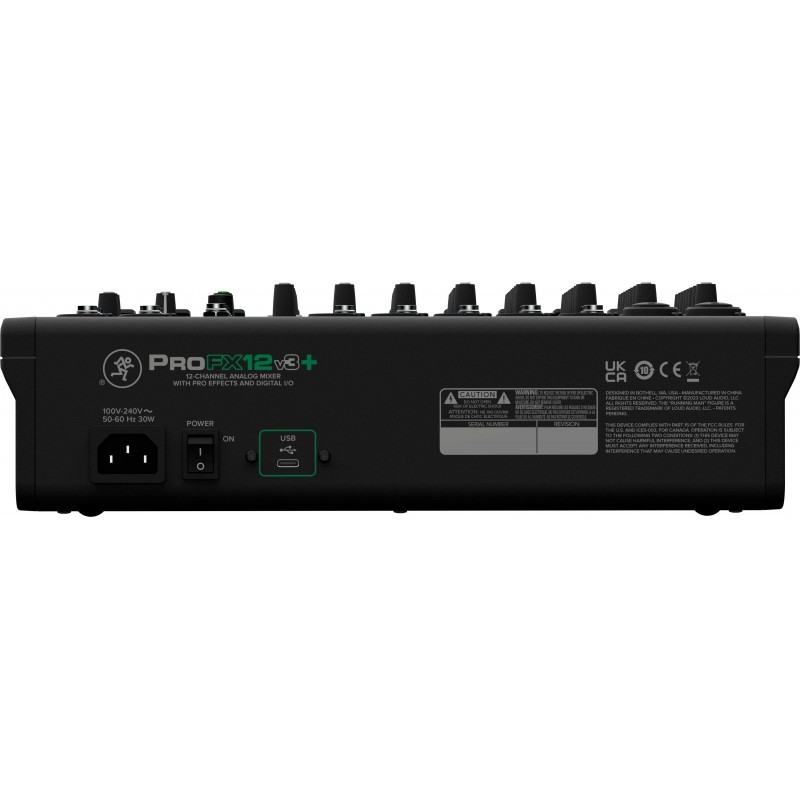 MACKIE PROFX12V3+  MIXER ANALOGICO A 12 CANALI CON EFFETTI USB E BLUETOOTH